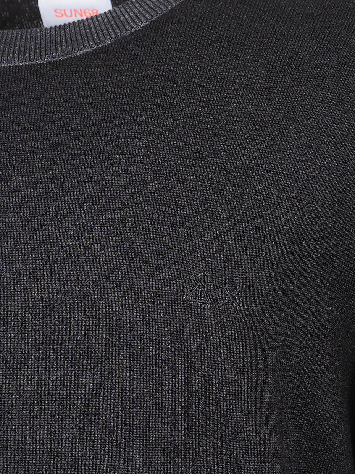 MAGLIONE GIROCOLLO UOMO VINTAGE DYED - SUN68 K46129 11 Nero SUN68 