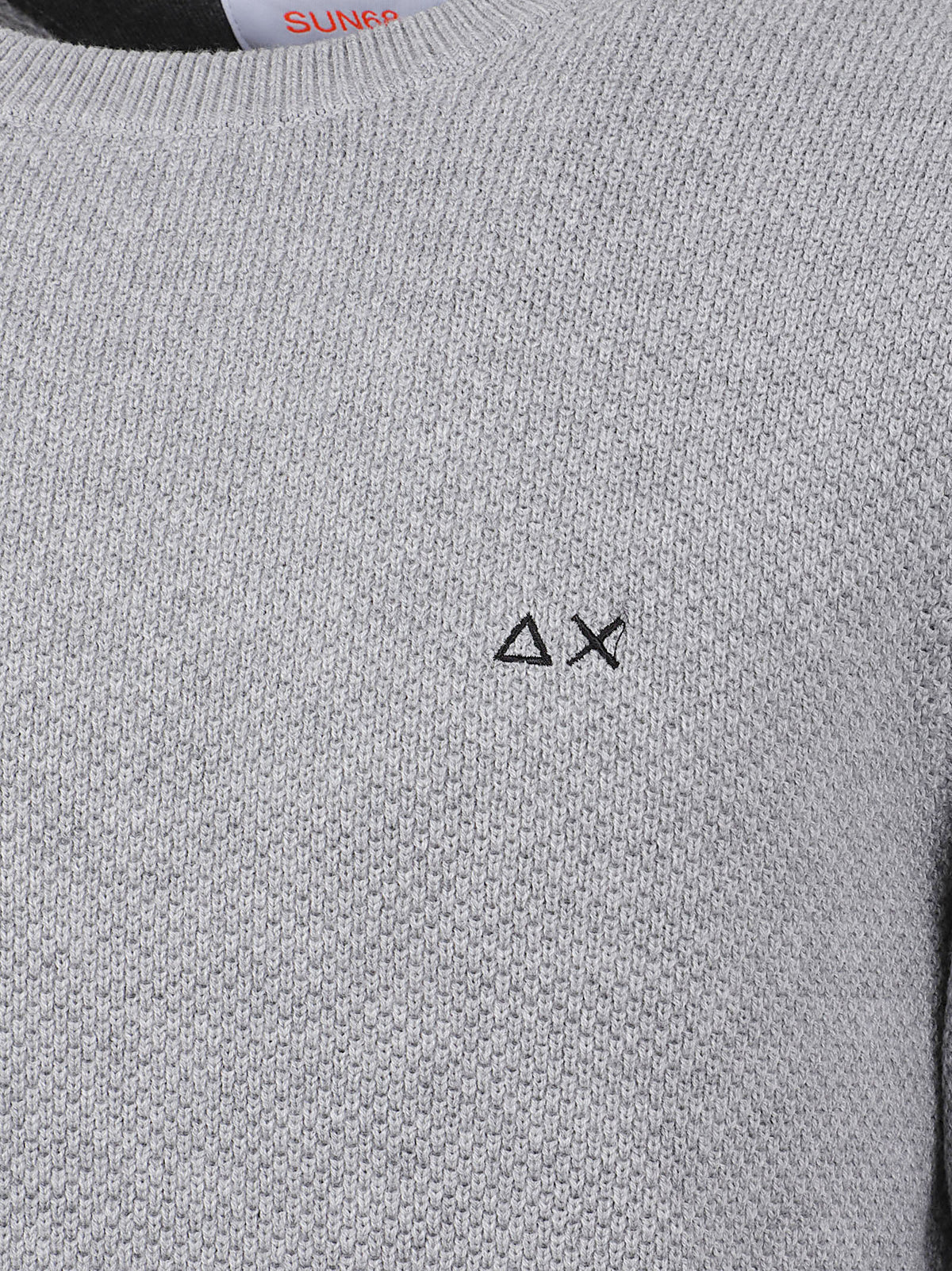 MAGLIONE GIROCOLLO UOMO RICE KNITWAY - SUN68 <BR/> K46134 06 Grigio chiaro SUN68 
