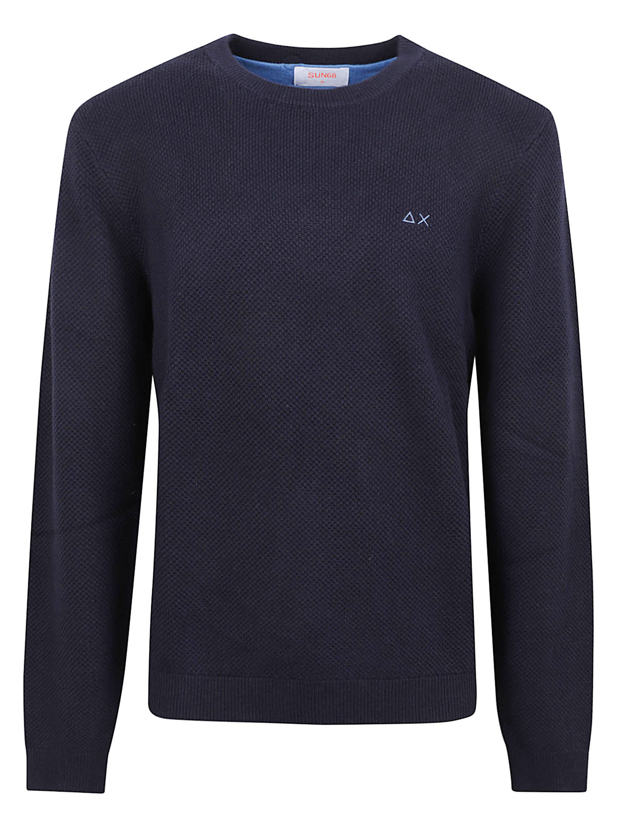 MAGLIONE GIROCOLLO UOMO RICE KNITWAY - SUN68 K46134 07 NAVY BLUE SUN68 