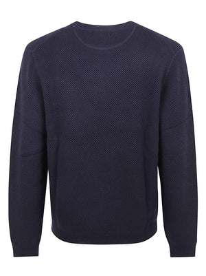 MAGLIONE GIROCOLLO UOMO RICE KNITWAY - SUN68 K46134 07 NAVY BLUE SUN68 