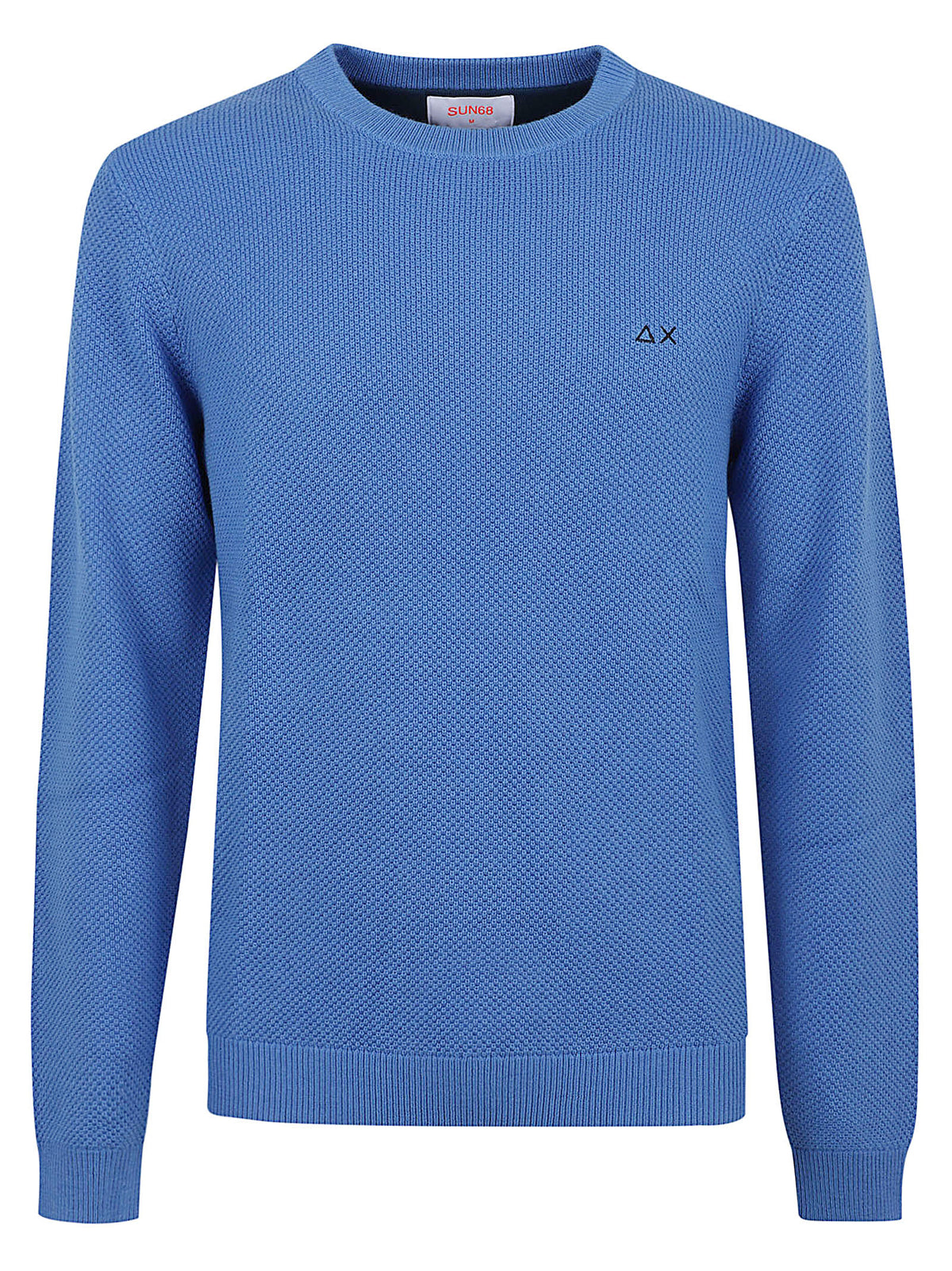 MAGLIONE GIROCOLLO UOMO RICE KNITWAY - SUN68<BR/> K46134 12 BLUE SUN68 