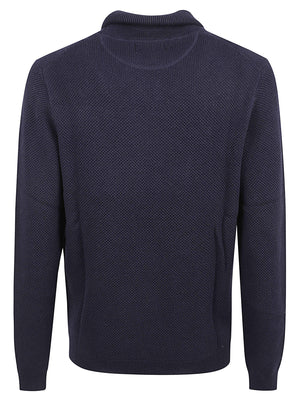 MAGLIONE UOMO A COLLO ALTO RICE KNITWAY - SUN68 K46135 07 NAVY BLUE SUN68 