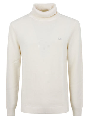 MAGLIONE UOMO A COLLO RICE KNITWAY - SUN68 K46135 31 BIANCO PANNA SUN68 