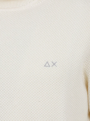 MAGLIONE UOMO A COLLO RICE KNITWAY - SUN68 K46135 31 BIANCO PANNA SUN68 
