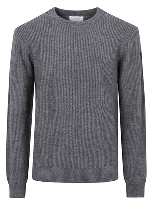 MAGLIONE GIROCOLLO UOMO ENGLISH RIB - SUN68 K46142 47 Grigio scuro SUN68 