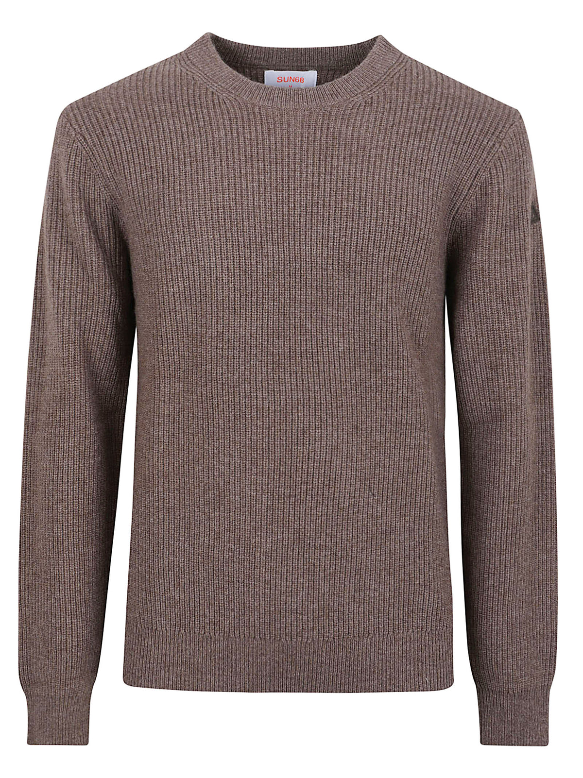 MAGLIONE GIROCOLLO UOMO ENGLISH RIB - SUN68 K46142 66 Tortora SUN68 