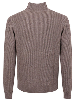 CARDIGAN UOMO TRACKZIP ENGLISH RIB - SUN68 K46143 66 Tortora SUN68 