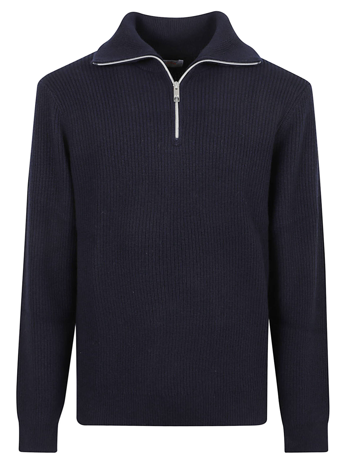 MAGLIONE UOMO MEZZA ZIP ENGLISH RIB  - SUN68 K46147 07 NAVY BLUE SUN68 