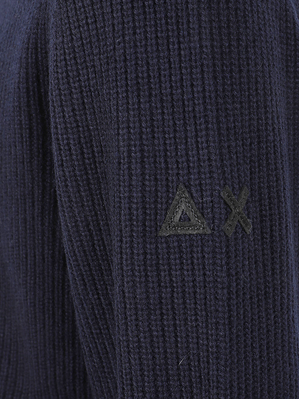 MAGLIONE UOMO MEZZA ZIP ENGLISH RIB  - SUN68 K46147 07 NAVY BLUE SUN68 