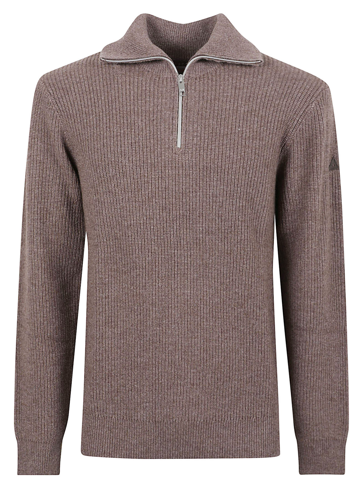MAGLIONE UOMO MEZZA ZIP ENGLISH RIB  - SUN68 <BR/> K46147 66 Tortora SUN68 