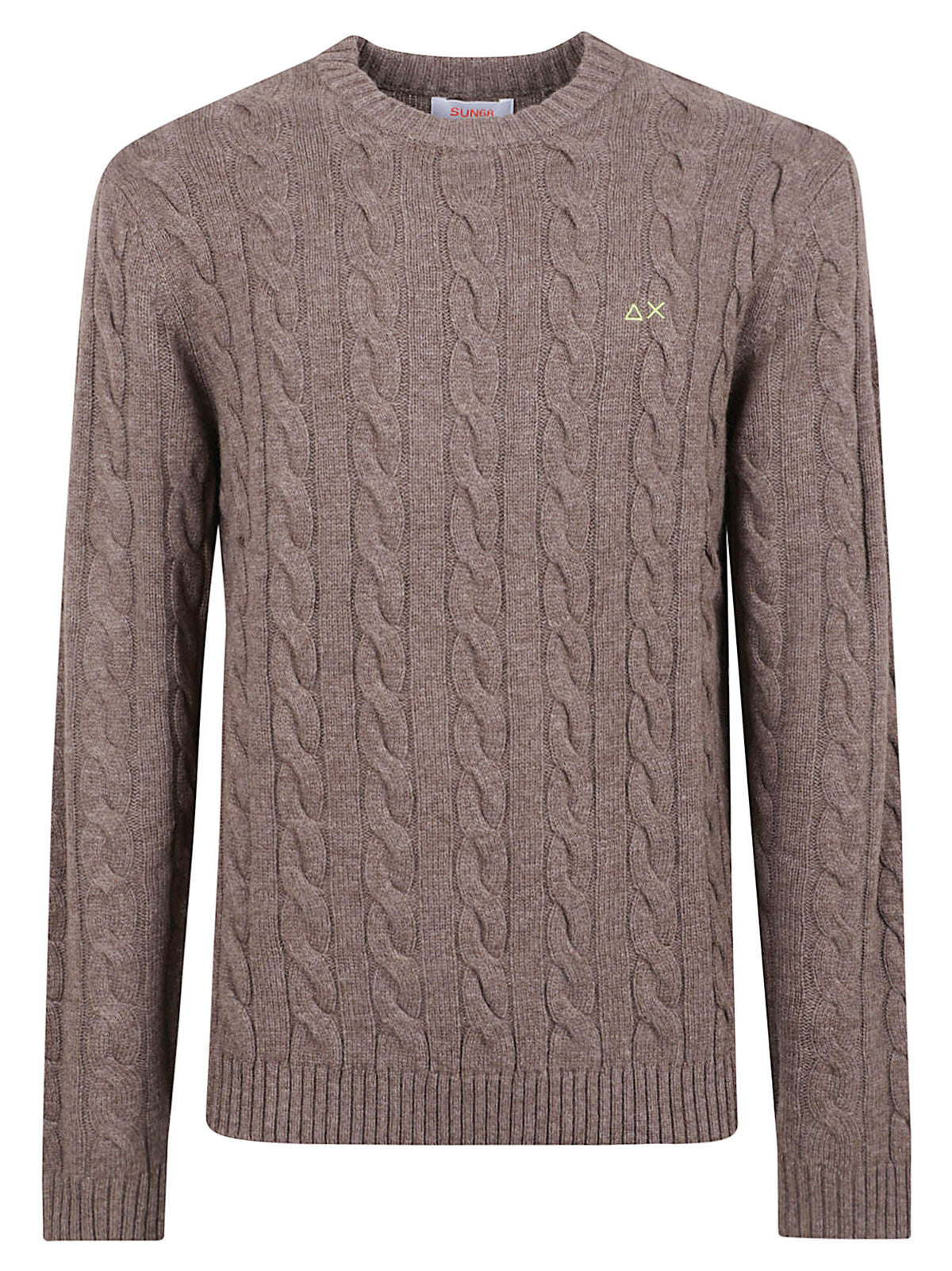 MAGLIONE GIROCOLLO UOMO CABLE KNIT - SUN68 K46150 66 Tortora SUN68 