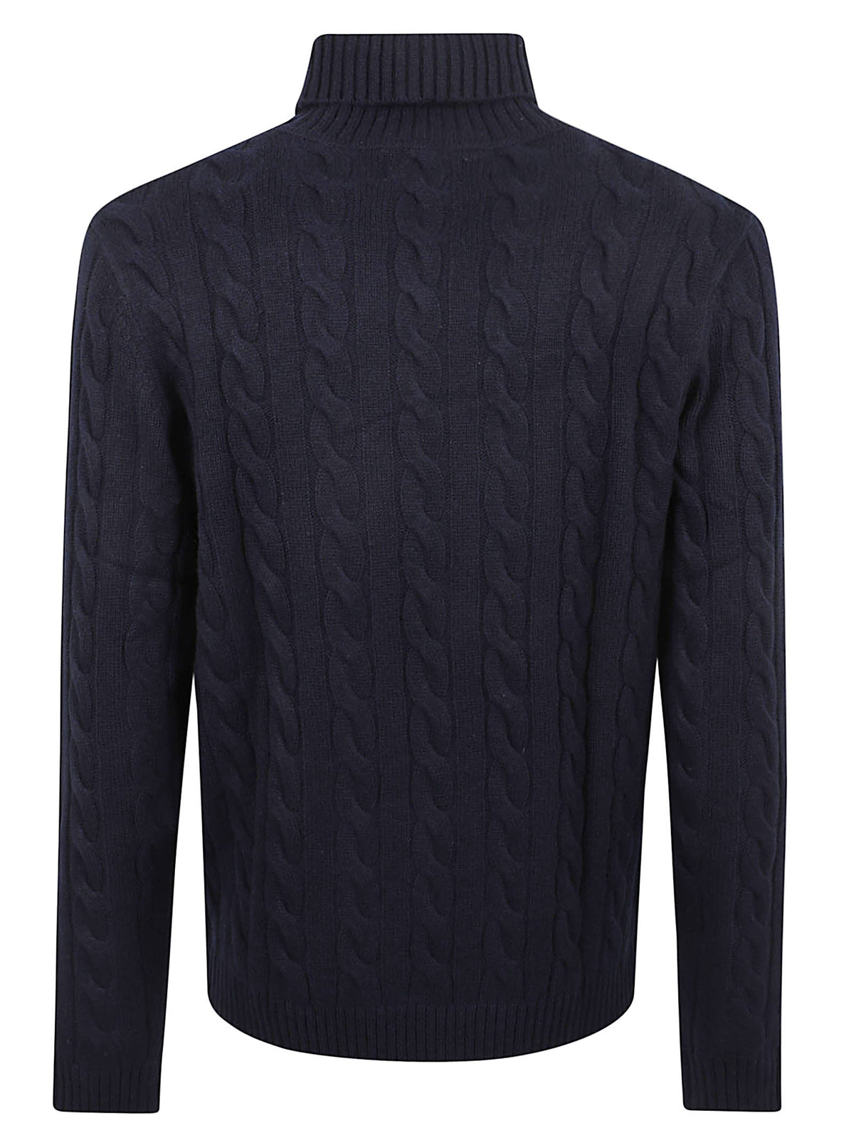 MAGLIONE UOMO A COLLO ALTO CABLE KNIT - SUN68 K46151 07 NAVY BLUE SUN68 
