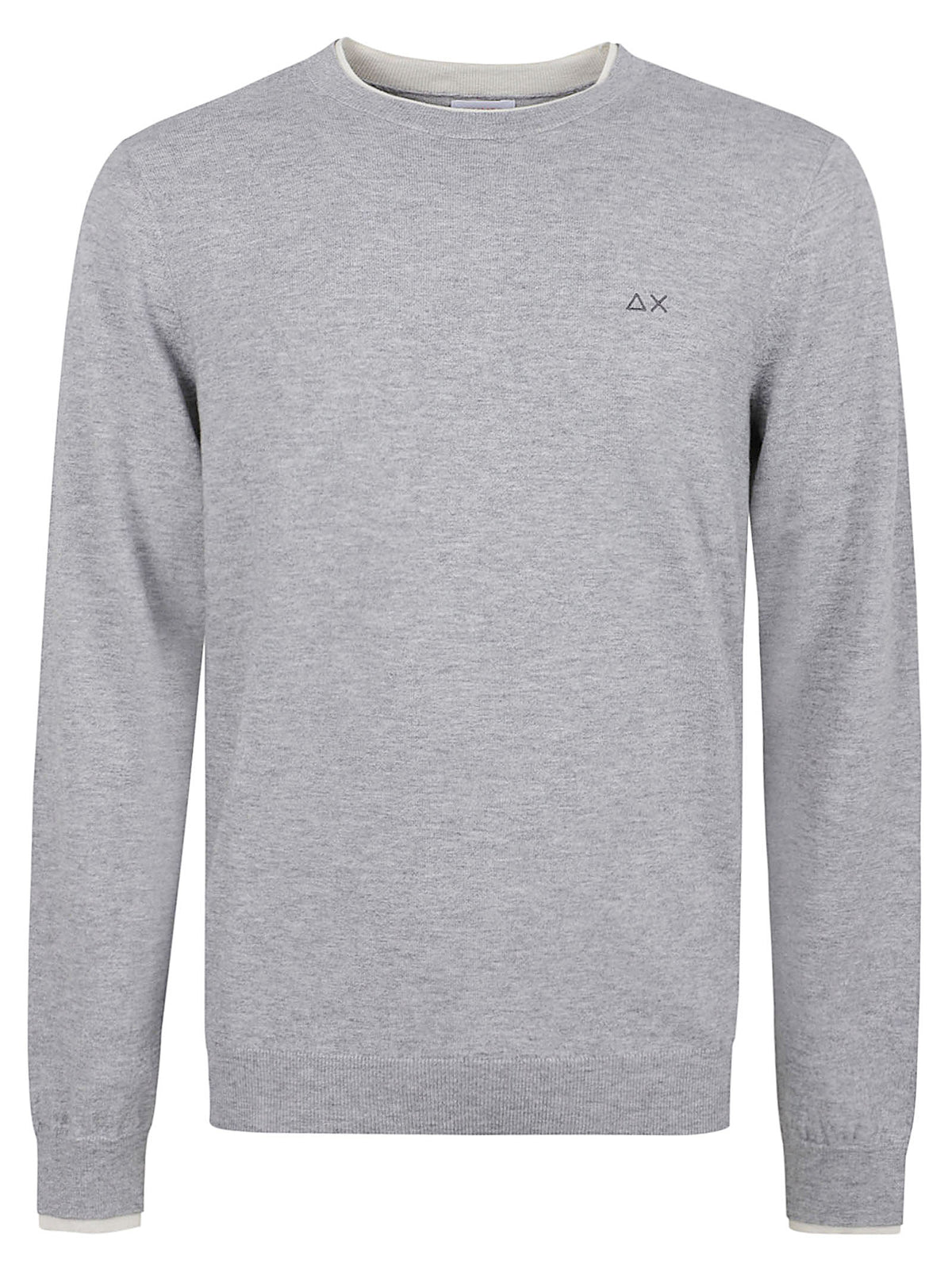 MAGLIONE GIROCOLLO UOMO DOUBLE RIB - SUN68 K46159 06 Grigio chiaro SUN68 