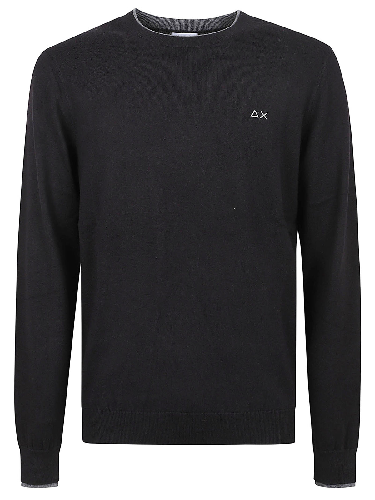 MAGLIONE GIROCOLLO UOMO DOUBLE RIB - SUN68<BR/> K46159 11 Nero SUN68 