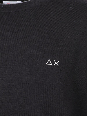 MAGLIONE GIROCOLLO UOMO DOUBLE RIB - SUN68<BR/> K46159 11 Nero SUN68 