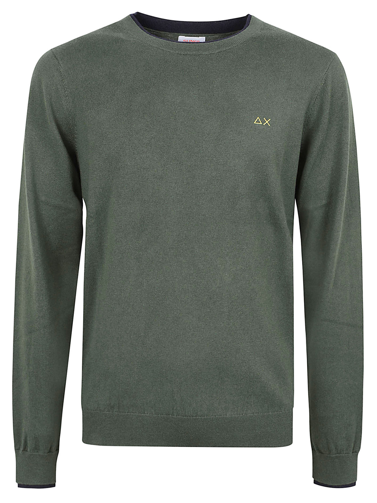 MAGLIONE GIROCOLLO UOMO DOUBLE RIB - SUN68 K46159 37 Verde scuro SUN68 