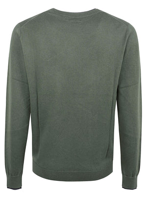 MAGLIONE GIROCOLLO UOMO DOUBLE RIB - SUN68 K46159 37 Verde scuro SUN68 