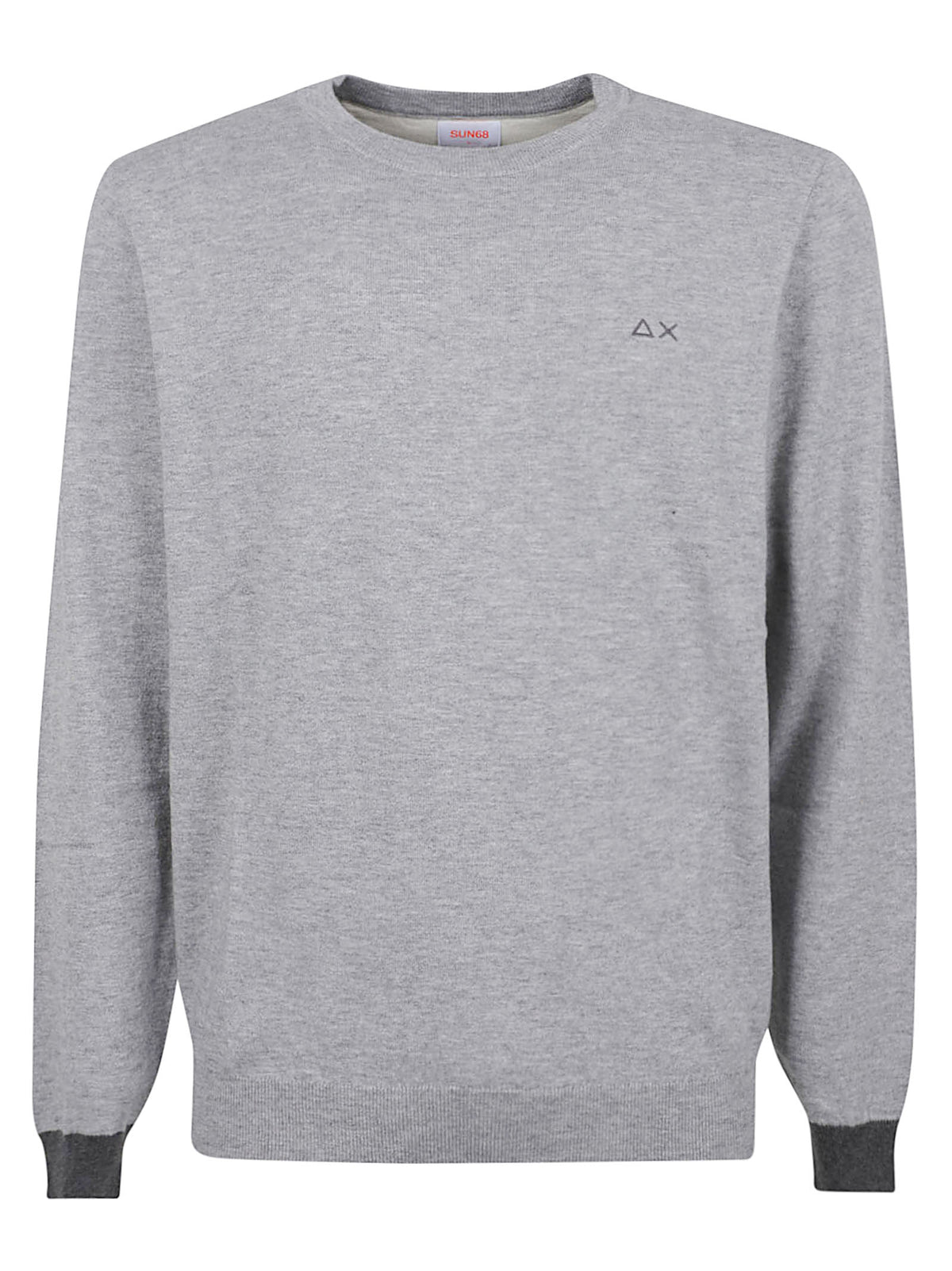 MAGLIONE GIROCOLLO UOMO ENGLISH RIB - SUN68 <BR/> K46160 06 Grigio chiaro SUN68 