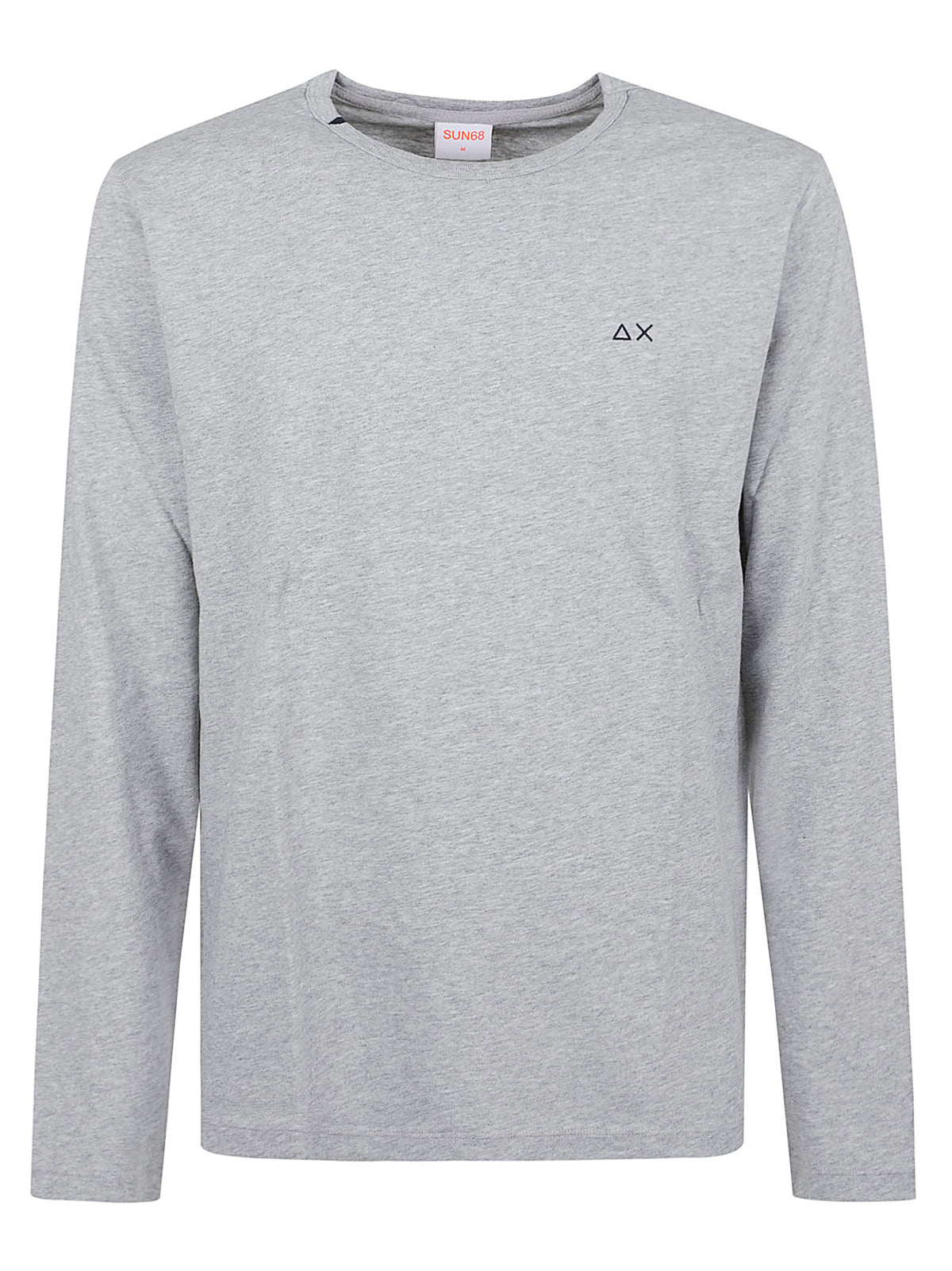 MAGLIA UOMO GIROCOLLO MANICA LUNGA - SUN68 <BR/> T46105 06 Grigio chiaro SUN68 