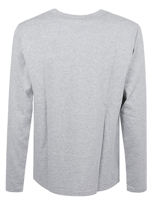 MAGLIA UOMO GIROCOLLO MANICA LUNGA - SUN68 <BR/> T46105 06 Grigio chiaro SUN68 