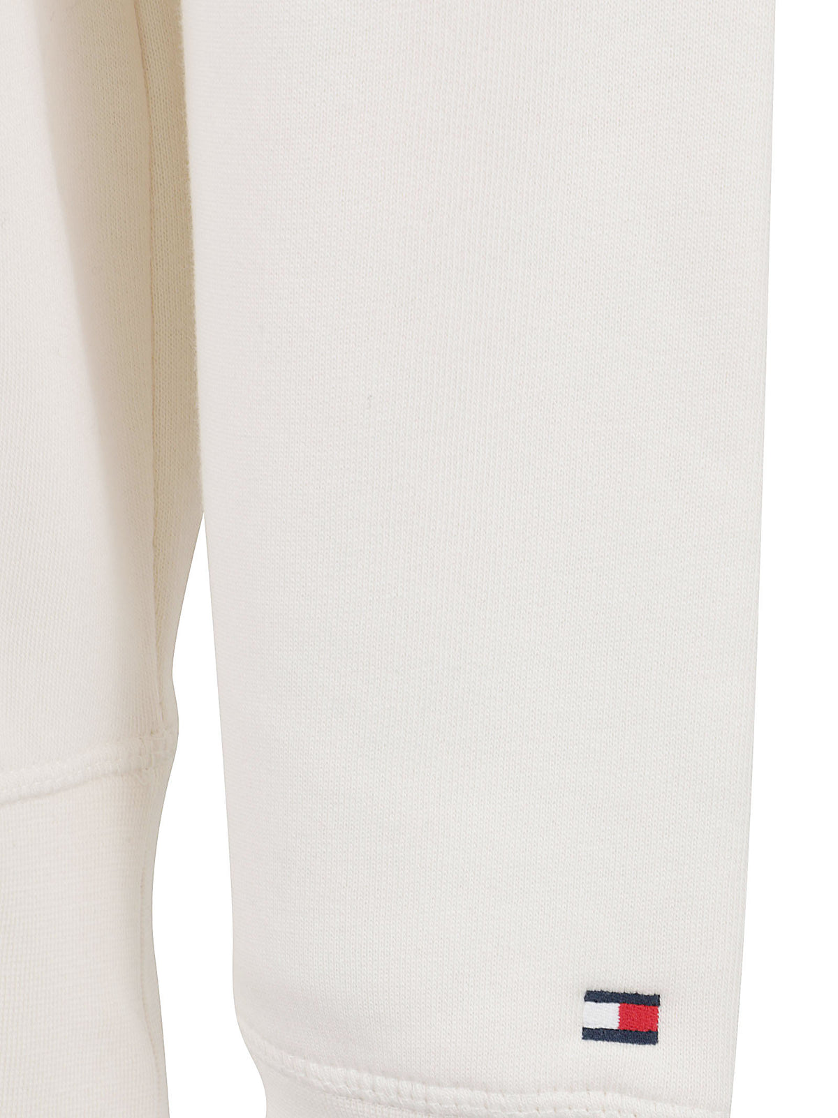 FELPA UOMO CON CAPPUCCIO TOMMY LOGO HOODY - TOMMY HILFIGER <BR/> MW0MW11599 Z00 IVORY PETAL TOMMY 1 LINEA 
