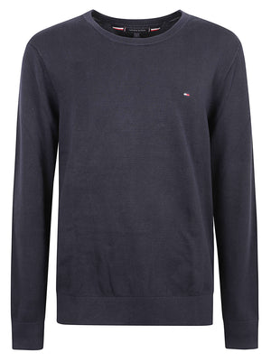MAGLIONE UOMO GIROCOLLO CORE ESSENTIAL COTTON CREW - TOMMY HILFIGER<BR/> MW0MW14748 DW5  TOMMY 1 LINEA 