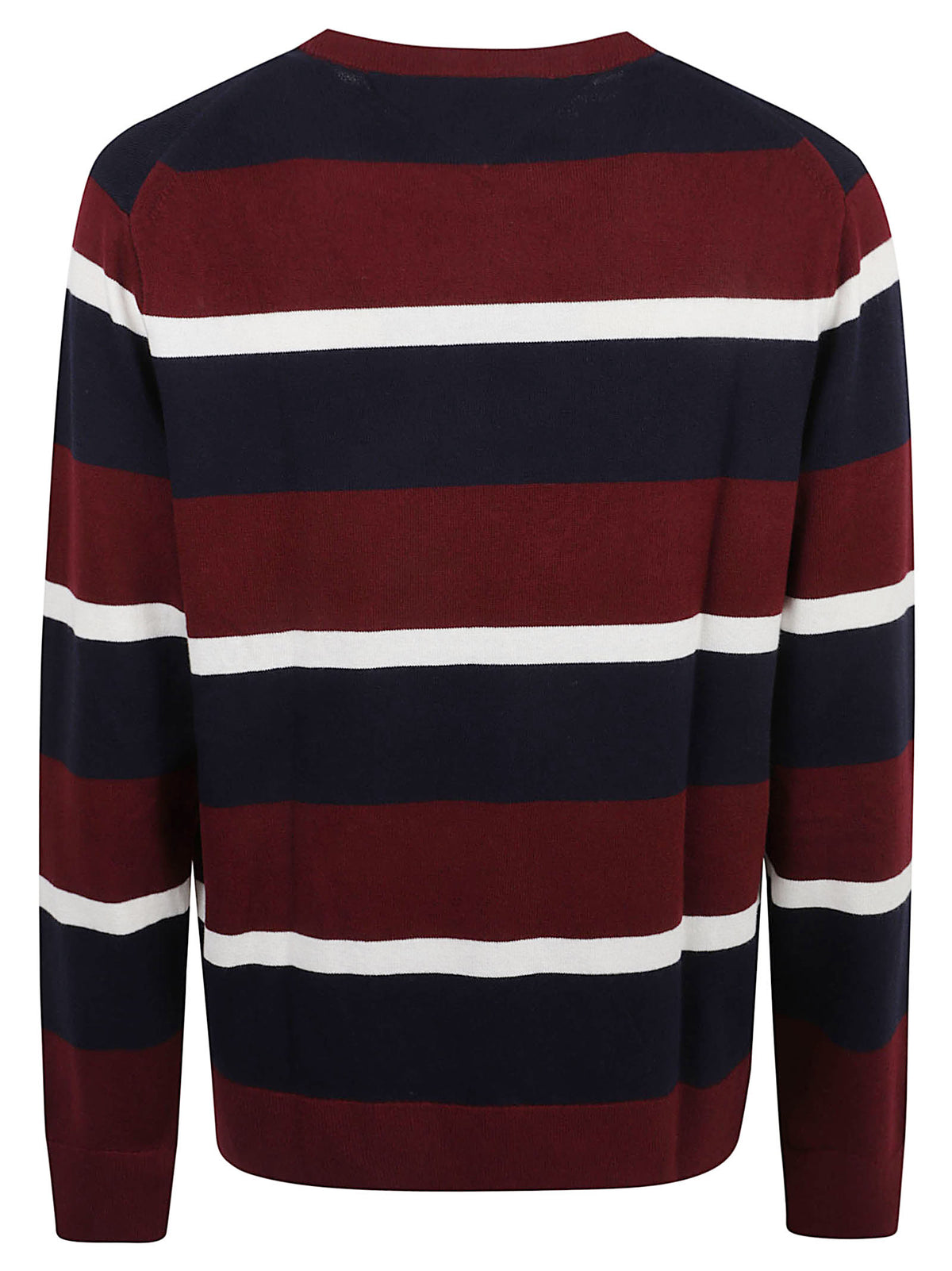 MAGLIONE UOMO GIROCOLLO PIMA ORG CTN CASHMERE - TOMMY HILFIGER<BR/> MW0MW28046 0A7 BURGUNDY-NAVY TOMMY 1 LINEA 