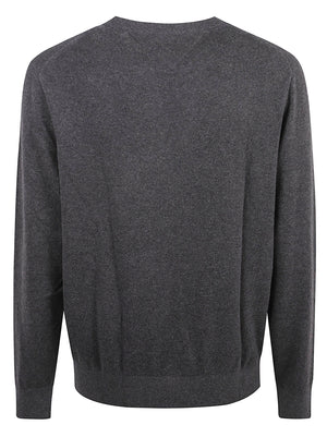 MAGLIONE UOMO GIROCOLLO PIMA ORG CTN CASHMERE - TOMMY HILFIGER MW0MW28046 P92 DARK GREY HEATHER TOMMY 1 LINEA 