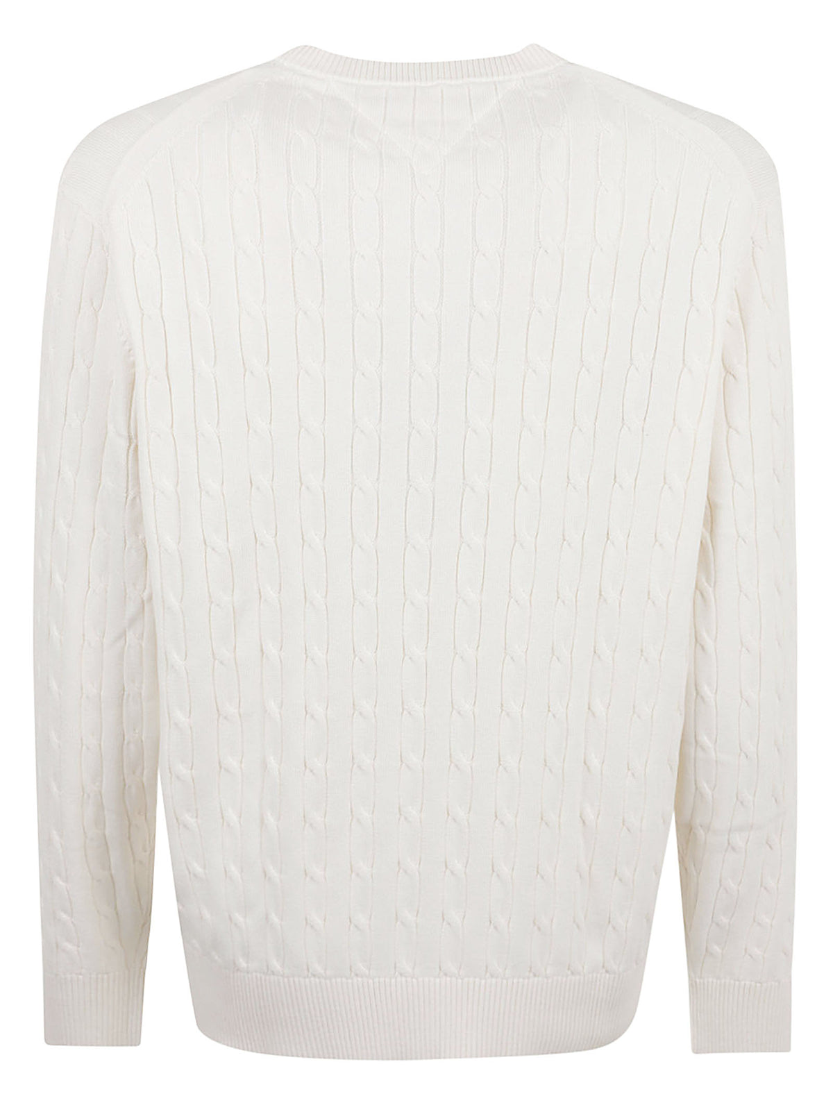 MAGLIONE UOMO GIROCOLLO CLASSIC COTTON - TOMMY HILFIGER <BR/> MW0MW33132 Z00 IVORY PETAL TOMMY 1 LINEA 