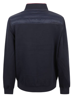 GIACCA UOMO MIX MEDIA ESS RWB STAND COLLAR - TOMMY HILFIGER MW0MW41329 DW5 NAVY BLUE TOMMY 1 LINEA 