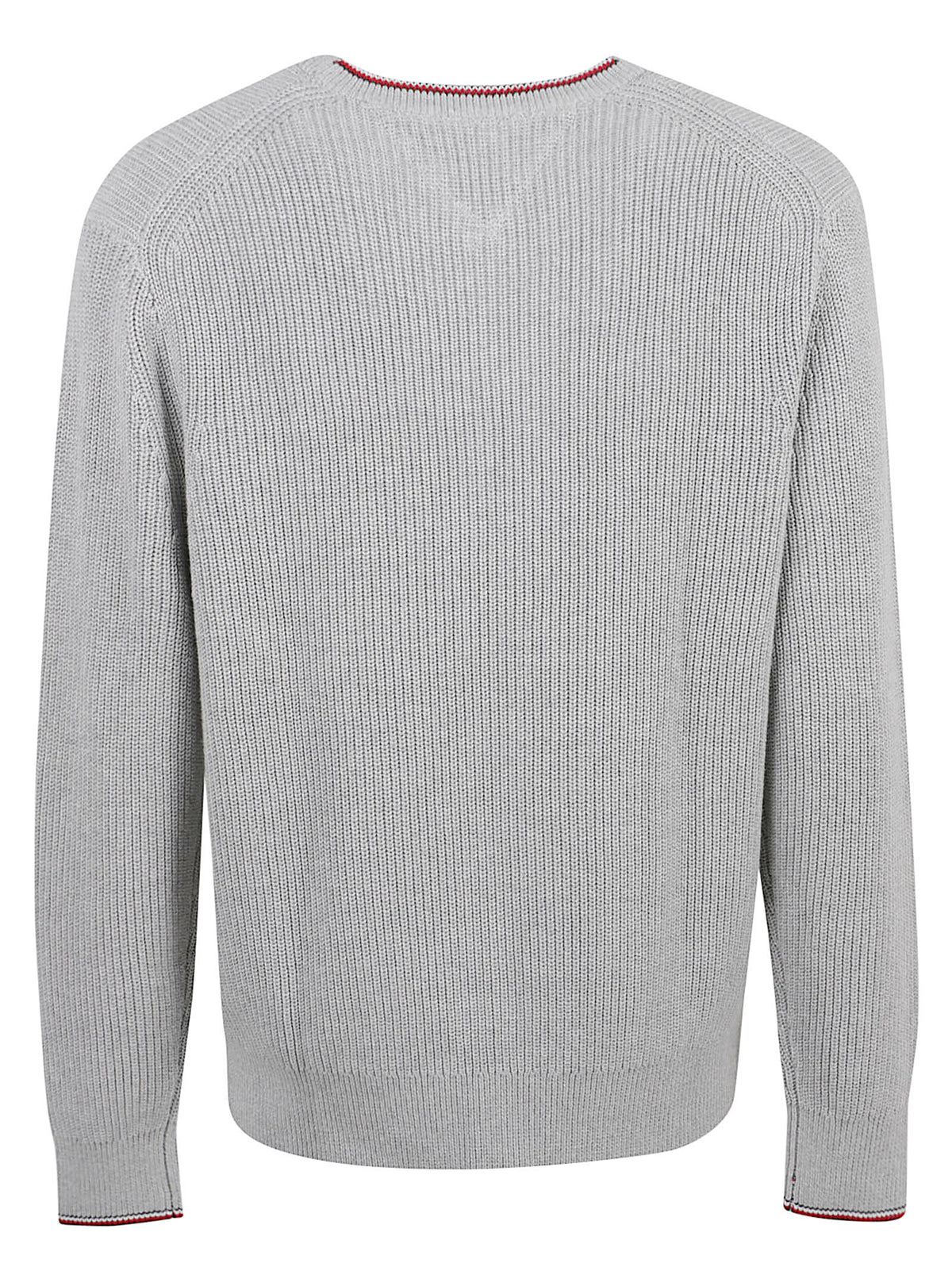 MAGLIONE GIROCOLLO UOMO RWB RIB CREW NECK - TOMMY HILFIGER MW0MW41516 P01 Light Grey Heather TOMMY 1 LINEA 
