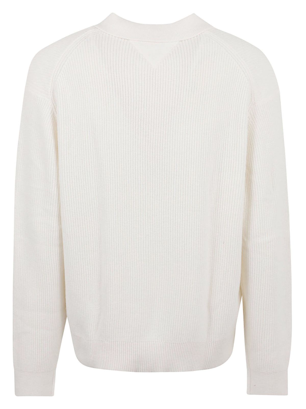 MAGLIONE POLO UOMO FISHERMAN RIB JONNY COLLAR - TOMMY HILFIGER<BR/> MW0MW42804 Z00 IVORY PETAL TOMMY 1 LINEA 