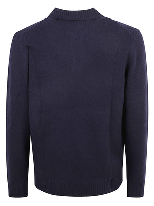 MAGLIONE POLO UOMO LAMBSWOOL LS POLO - TOMMY HILFIGER<BR/> MW0MW44785 DW5 NAVY BLUE TOMMY 1 LINEA 