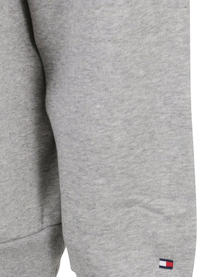 FELPA UOMO CON CAPPUCCIO STACK REG FLEECE HOODIE - TOMMY HILFIGER <BR/> MW0MW44937 P01 Light Grey Heather TOMMY 1 LINEA 