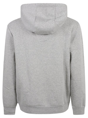 FELPA UOMO CON CAPPUCCIO STACK REG FLEECE HOODIE - TOMMY HILFIGER <BR/> MW0MW44937 P01 Light Grey Heather TOMMY 1 LINEA 