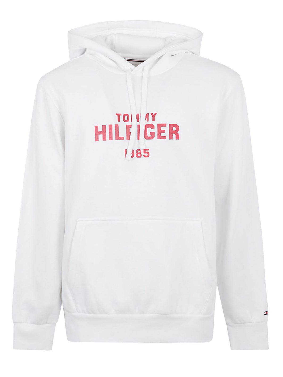 FELPA UOMO CON CAPPUCCIO STACK REG FLEECE HOODIE - TOMMY HILFIGER MW0MW44937 YBR White TOMMY 1 LINEA 