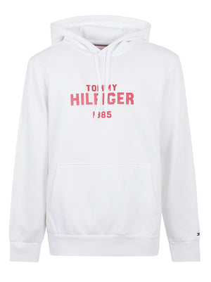 FELPA UOMO CON CAPPUCCIO STACK REG FLEECE HOODIE - TOMMY HILFIGER MW0MW44937 YBR White TOMMY 1 LINEA 