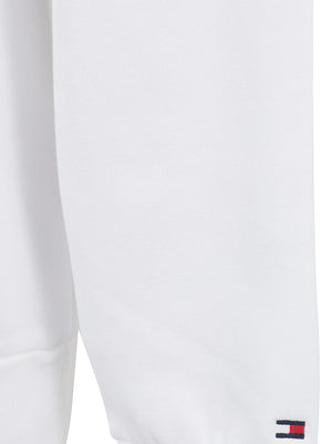 FELPA UOMO CON CAPPUCCIO STACK REG FLEECE HOODIE - TOMMY HILFIGER MW0MW44937 YBR White TOMMY 1 LINEA 