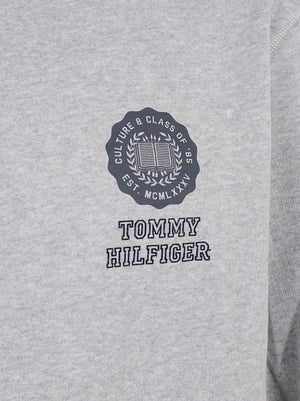 FELPA UOMO GIROCOLLO VARSITY ROUNDEL REG FLEECE CREW - TOMMY HILFIGER<BR/> MW0MW44953 P01 Light Grey Heather TOMMY 1 LINEA 