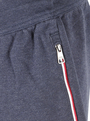 PANTALONI TUTA UOMO RWB TIPPING REG TERRY PANT - TOMMY HILFIGER <BR/> MW0MW44991 DUR NAVY BLUE HEATHER TOMMY 1 LINEA 