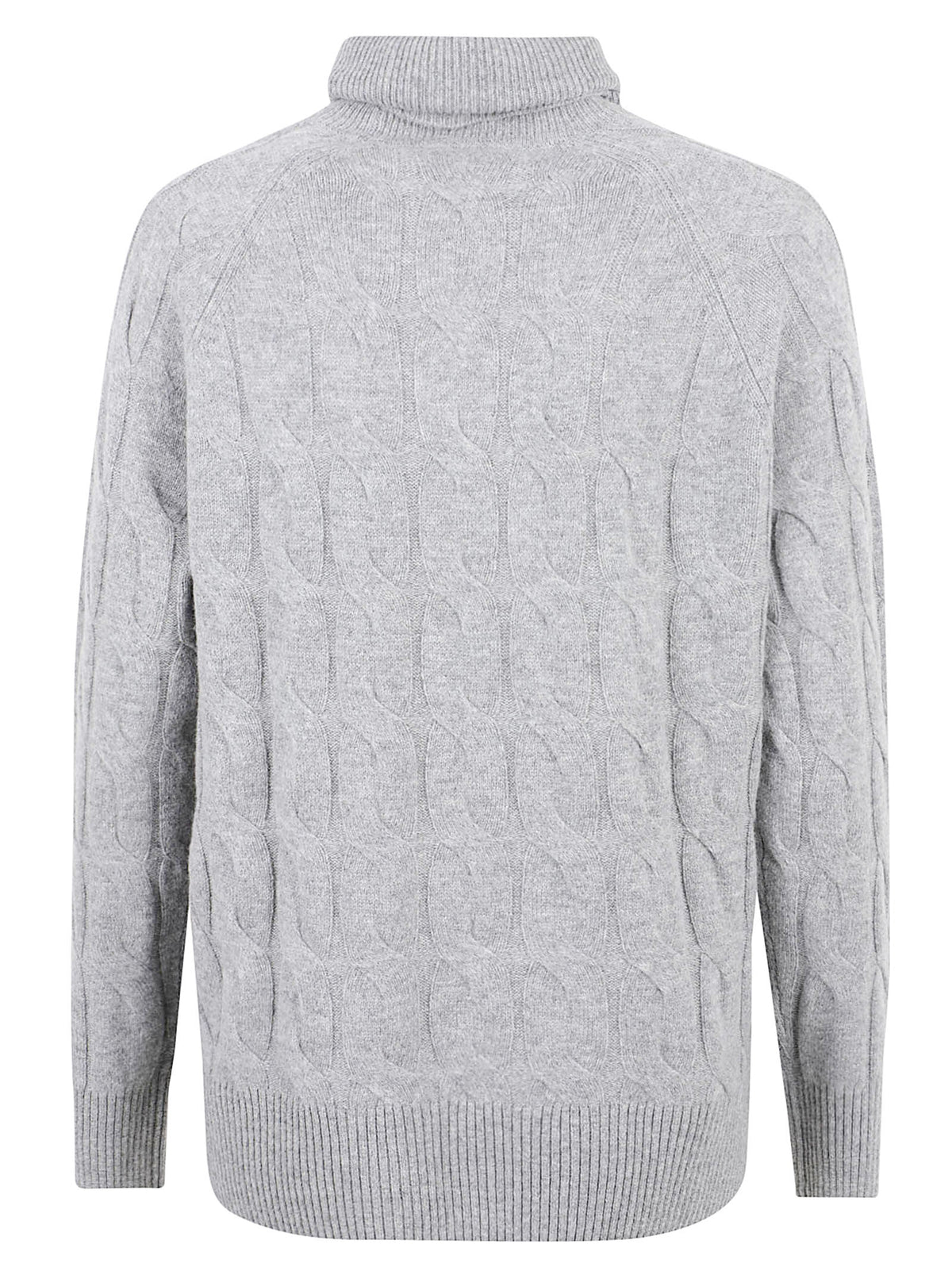 MAGLIONE DONNA A COLLO ALTO SOFT WOOLCABLE ROLL-NK LS - TOMMY HILFIGER WW0WW46791 P7D MEDIUM GREY HEATHER TOMMY 1 LINEA 