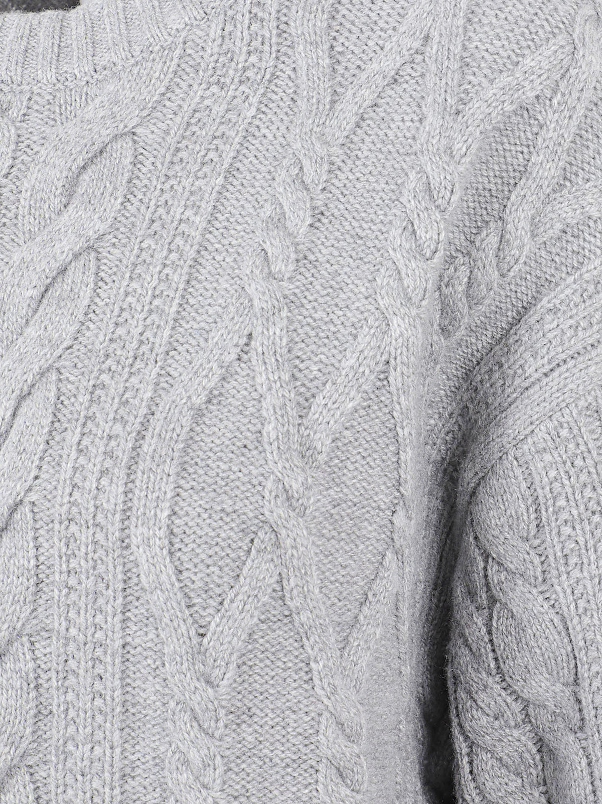 MAGLIONE GIROCOLLO DONNA TXTRL CABLE DRESSING C-NK - TOMMY HILFIGER <BR/> WW0WW51396 P7D MEDIUM GREY HEATHER TOMMY 1 LINEA 