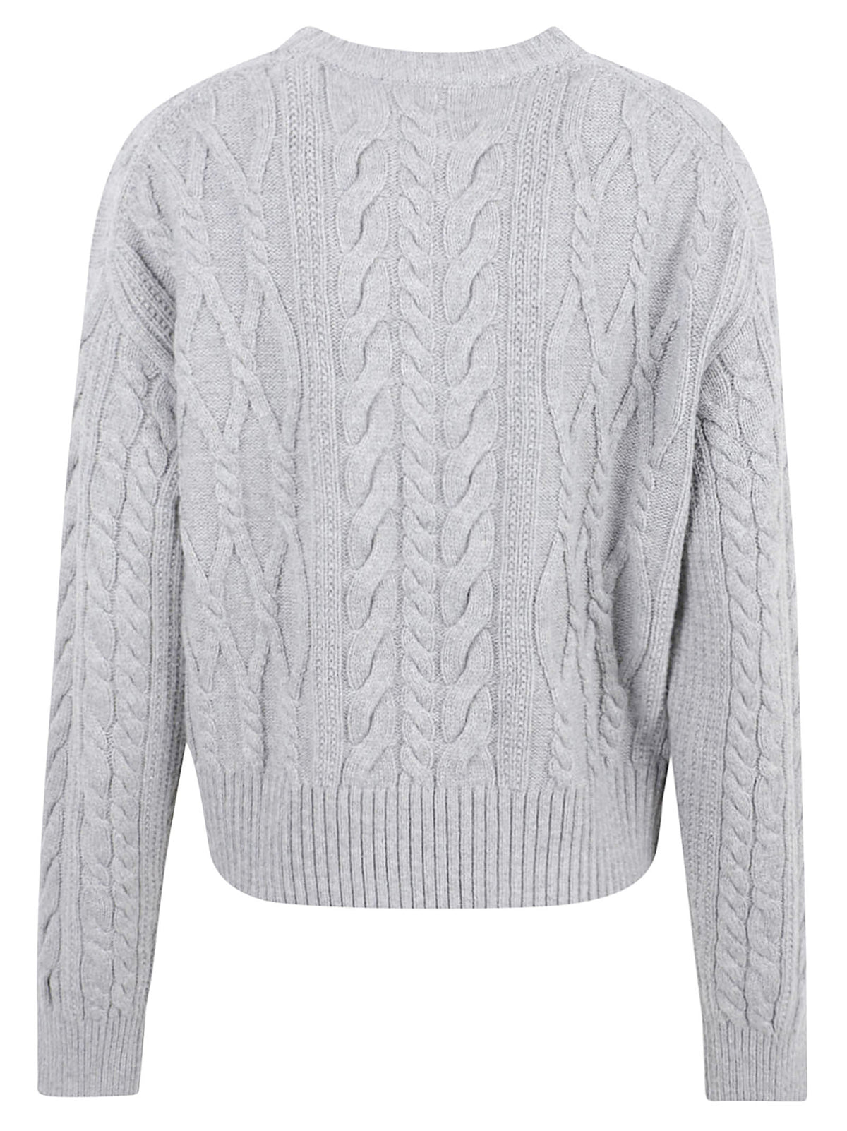 MAGLIONE GIROCOLLO DONNA TXTRL CABLE DRESSING C-NK - TOMMY HILFIGER <BR/> WW0WW51396 P7D MEDIUM GREY HEATHER TOMMY 1 LINEA 