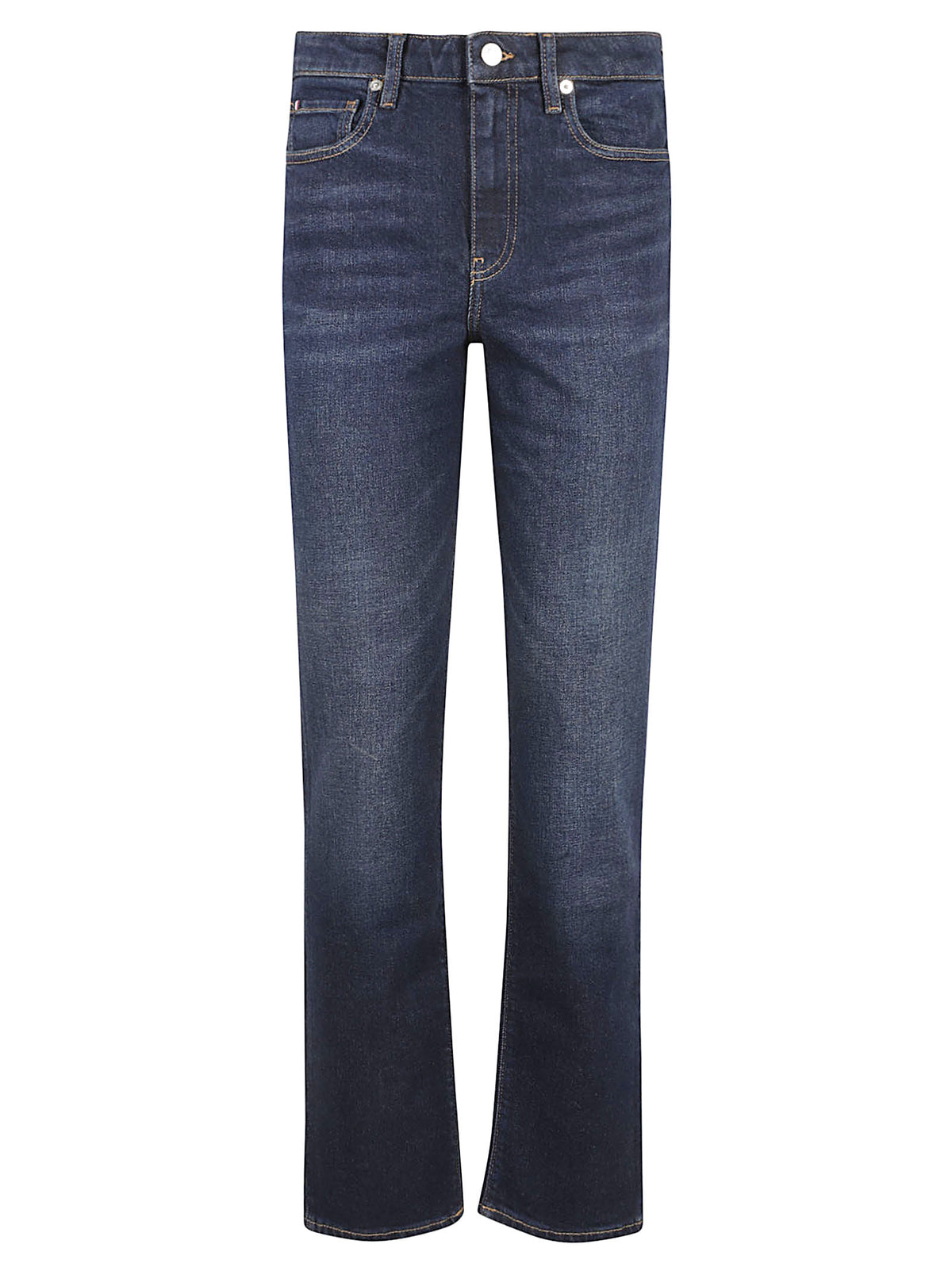 JEANS DONNA HARLOW MID RISE SLIM ESSENTIAL - TOMMY HILFIGER<BR/> WW0WW52184 1BL DEEP DARK OCEAN TOMMY 1 LINEA 