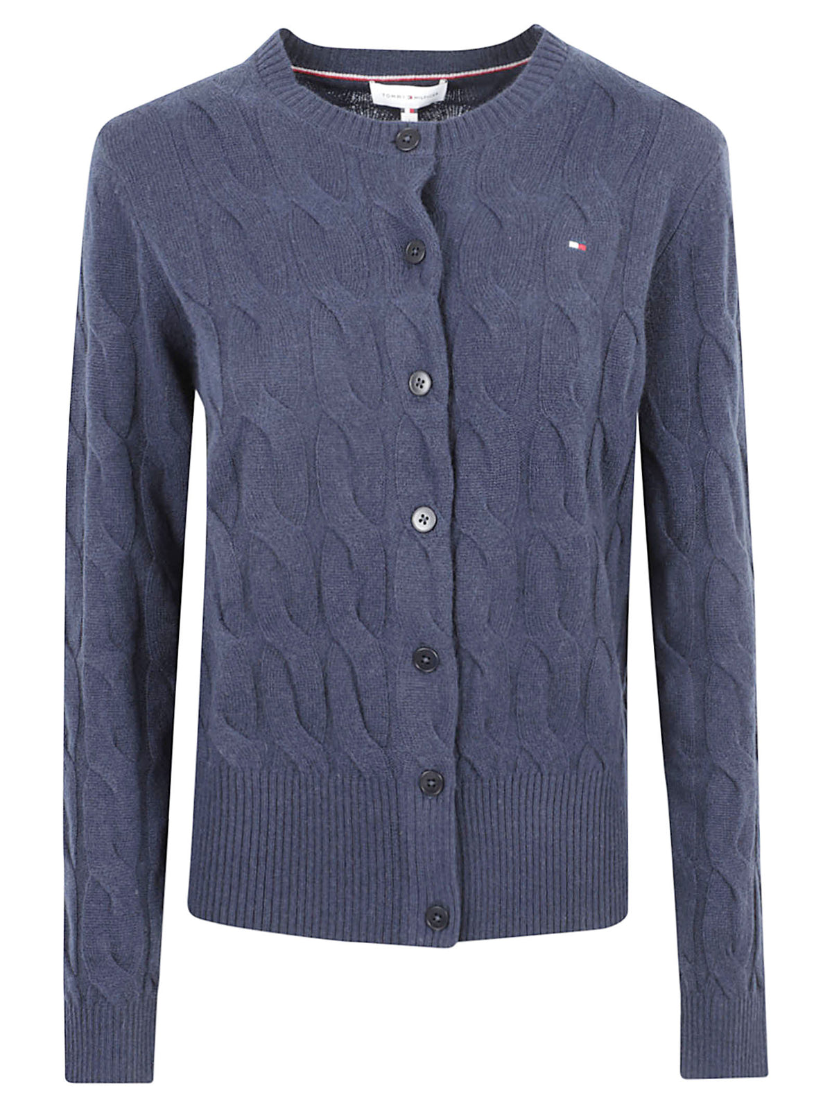 MAGLIONE CARDIGAN DONNA SOFT WOOL - TOMMY HILFIGER WW0WW52191 C1G DARK BLUE TOMMY 1 LINEA 