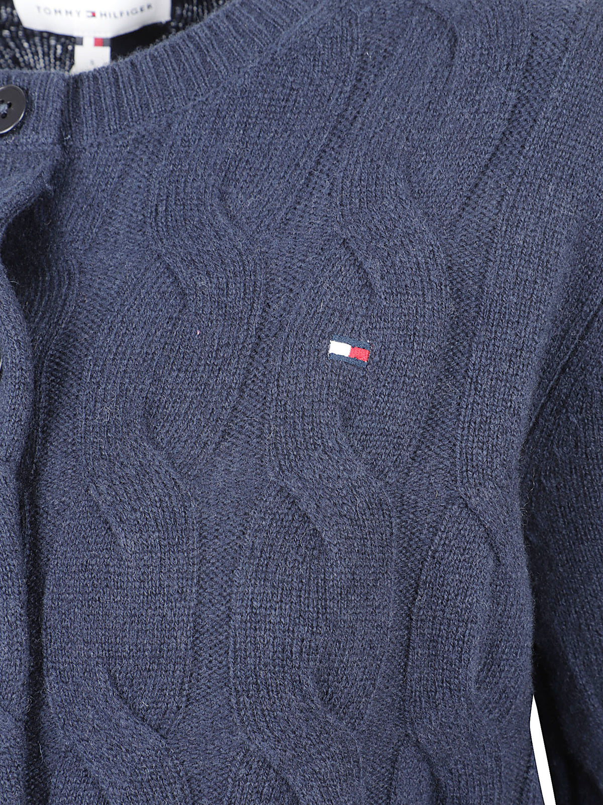 MAGLIONE CARDIGAN DONNA SOFT WOOL - TOMMY HILFIGER WW0WW52191 C1G DARK BLUE TOMMY 1 LINEA 
