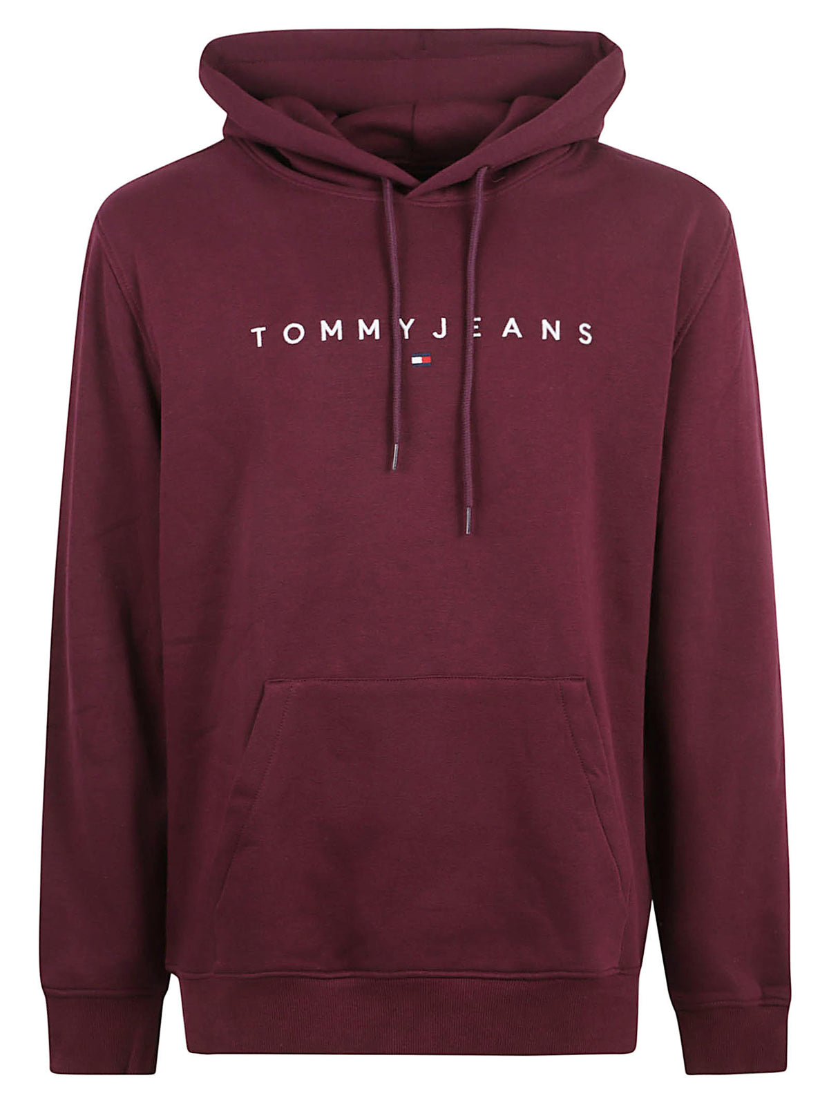 FELPA UOMO CON CAPPUCCIO REG LINEAR - TOMMY JEANS<BR/> DM0DM20746 V11 CALIPSO BERRY TOMMY HILFIGER 