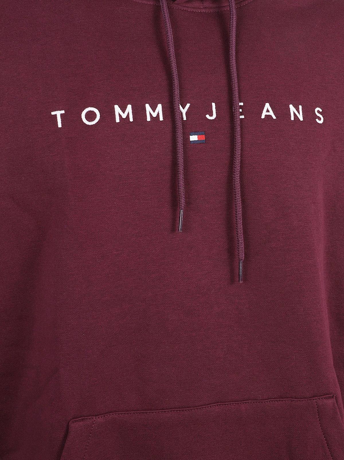 FELPA UOMO CON CAPPUCCIO REG LINEAR - TOMMY JEANS<BR/> DM0DM20746 V11 CALIPSO BERRY TOMMY HILFIGER 