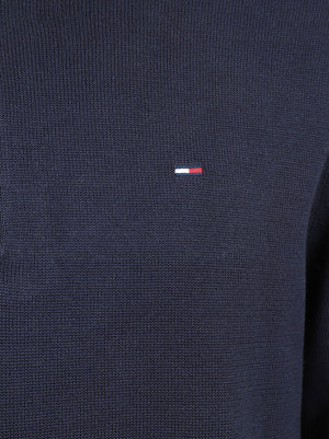MAGLIONE UOMO SLIM ESS LIGHT 1/4 ZIP - TOMMY JEANS DM0DM21654 C1G DARK NIGHT NAVY TOMMY HILFIGER 