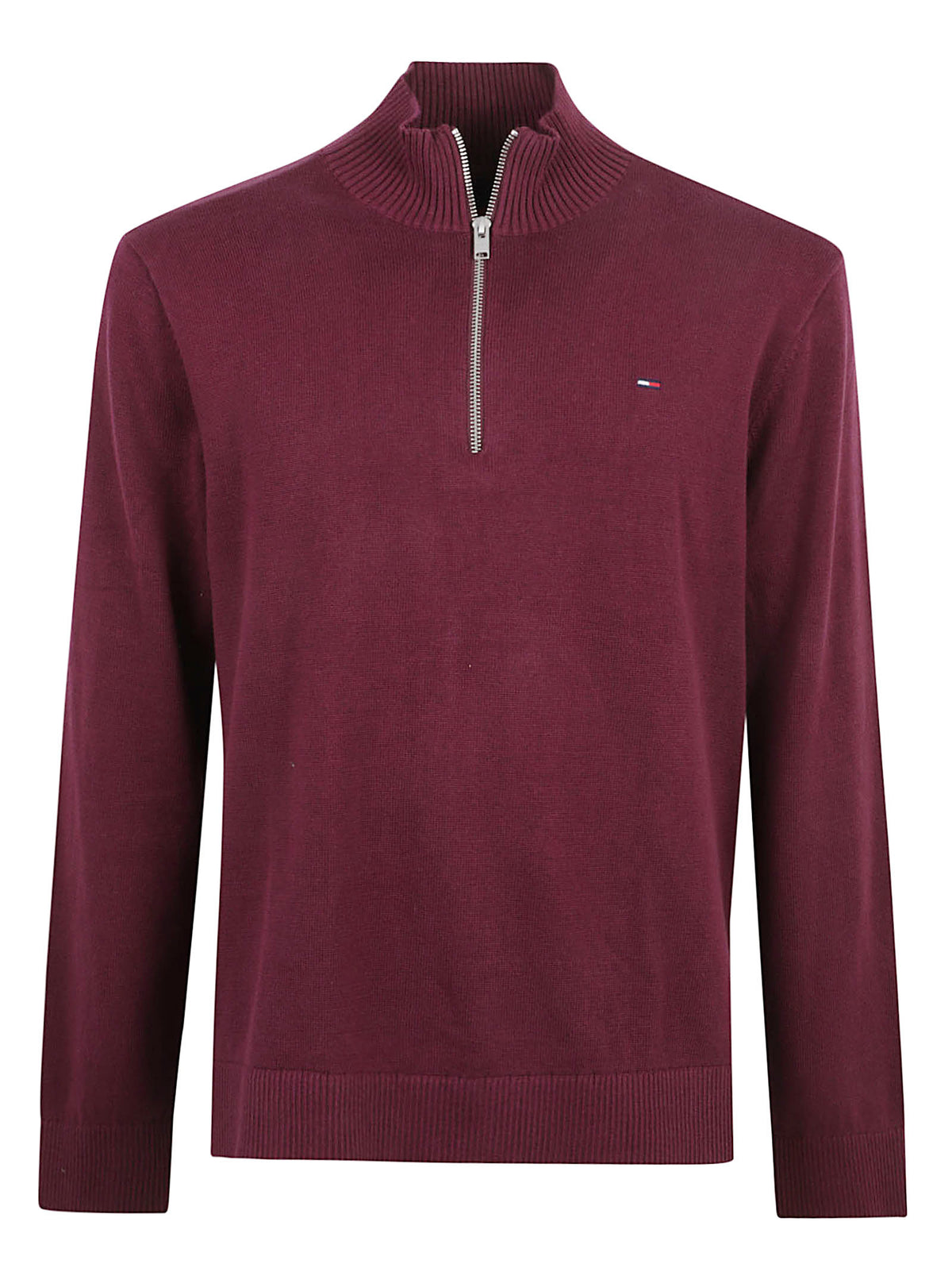MAGLIONE UOMO SLIM ESS LIGHT 1/4 ZIP - TOMMY JEANS DM0DM21654 V11 CALYPSO BERRY TOMMY HILFIGER 